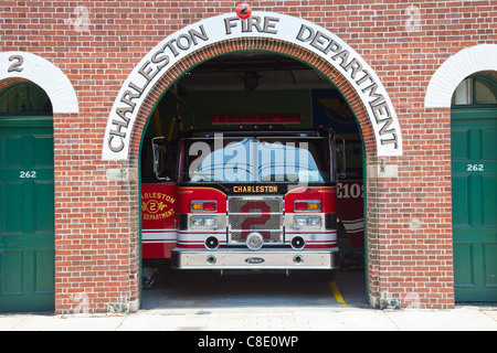 Charleston Vigili del Fuoco, old town Charleston, Carolina del Sud Foto Stock