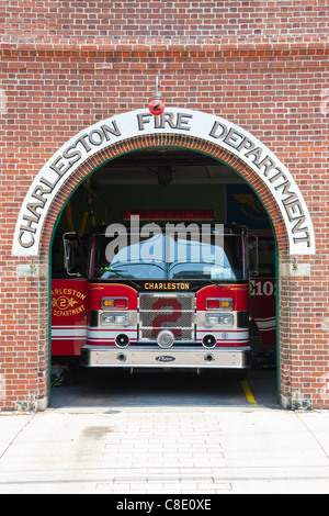 Charleston Vigili del Fuoco, old town Charleston, Carolina del Sud Foto Stock