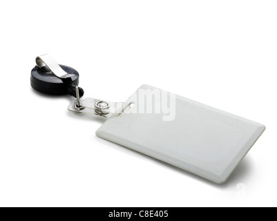 Badge di sicurezza per l'accesso. Su sfondo bianco. Foto Stock