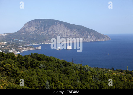 Montare AYU-DAG BEAR MOUNTAIN GURZUF CRIMEA UCRAINA 25 Settembre 2011 Foto Stock