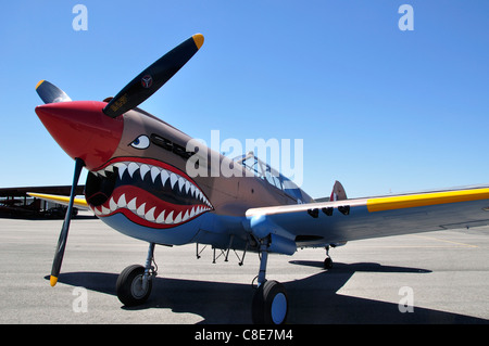 Curtiss P-40N Warhawk presso il Warhawk Aviation Museum a Nampa Municipal Airport Foto Stock