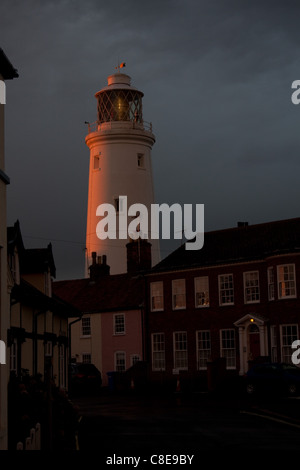 Il faro di Southwold nel Suffolk al crepuscolo Foto Stock