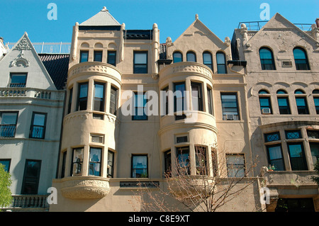 West End Avenue townhouses in New York in Upper West Side il 21 settembre 2005. (© Francesca M. Roberts) Foto Stock