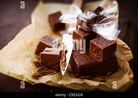 Fondente di cioccolato Foto Stock