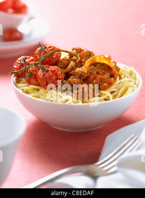 Spaghetti à la bolognese Foto Stock