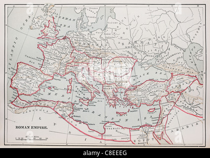 Storico Impero Romano Mappa dal 1894 Prenota Foto Stock