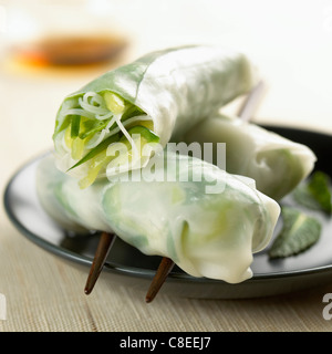 Involtini primavera Foto Stock