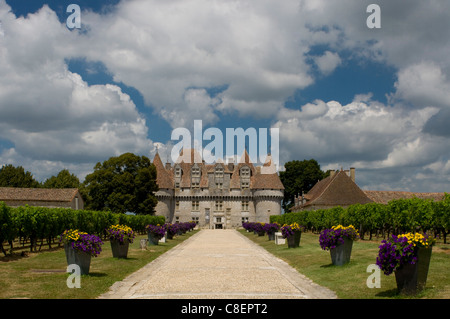 Chateau de Monbazillac, una cantina vicino a Bergerac, Dordogne, Francia Foto Stock