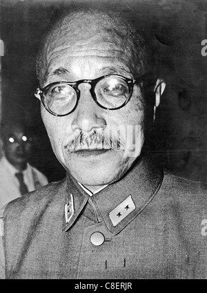 HIDEKI TOJO (1884-1948) giapponese generale e in seguito Primo Ministro responsabile per attacco a Pearl Harbor Foto Stock