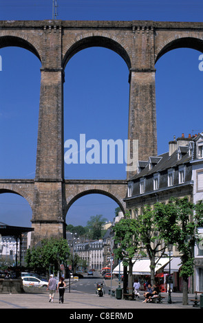 Viadotto, Morlaix, Bretagna Bretagne, Francia, Europa, ponte romano Foto Stock