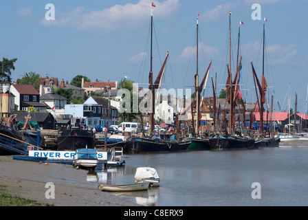 Maldon, un estuario Blackwater città nota per la sua Thames chiatte a vela, Essex, Inghilterra, Regno Unito Foto Stock