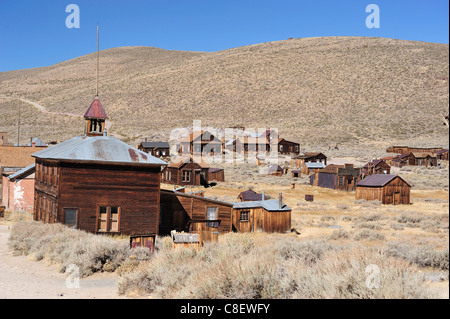 Stato Bodie, storico, parco, vicino a Lee Vining, California, Stati Uniti d'America, Stati Uniti, America, storico, campo, case Foto Stock