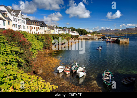 Roundstone, Connemara, nella contea di Galway, Connacht, Repubblica di Irlanda Foto Stock