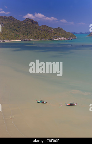 Vista, Bay, Khao Sam Roi Yod Marine, National Park, vicino a Hua Hin, Thailandia, Asia, spiaggia Foto Stock