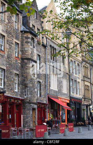 Il Grassmarket, la Città Vecchia, Edimburgo, Scozia, Regno Unito Foto Stock