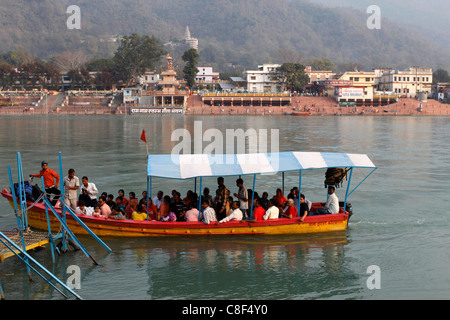 Gange barca, Rishikesh, Uttarakhand, India Foto Stock