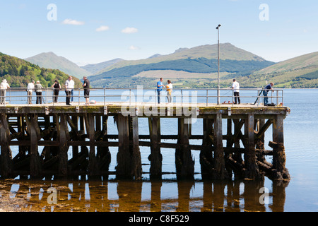 Il molo di Loch Fyne a Inveraray, Argyll & Bute, Scozia Foto Stock