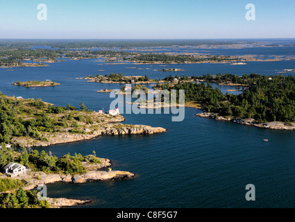 Questa è la costa del Georgian Bay, il Lago Huron, vicino Britt, Ontario Foto Stock