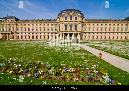 Residenza di Wrzburg, Sito Patrimonio Mondiale dell'UNESCO, Franconia, Baviera, Germania Foto Stock