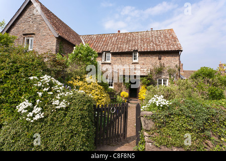 Un tipico Exmoor cottage nel villaggio di Horner, Somerset Foto Stock