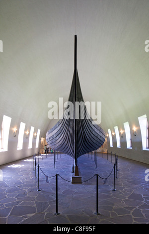 Nave Gokstad, IX secolo vaso di sepoltura, Museo della Nave Vichinga, Vikingskipshuset, Bygdoy, Oslo, Norvegia, Scandinavia Foto Stock