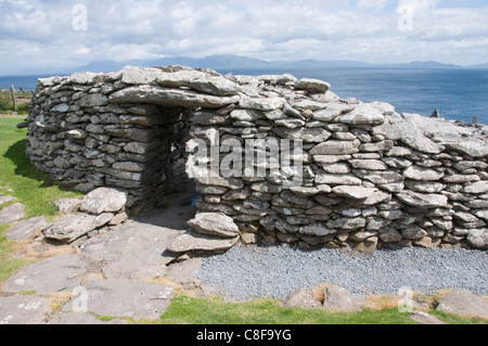 Dunbeg Fort, eventualmente Età del Bronzo, penisola di Dingle, nella contea di Kerry, Munster, Repubblica di Irlanda Foto Stock