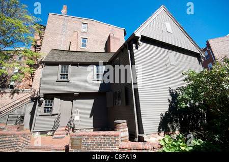 La casa di Paul Revere, Boston, Massachusetts, New England, Stati Uniti d'America Foto Stock