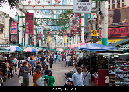 Malaysia, Asia, Kuala Lumpur, paese, città, China Town, strada dello shopping, negozi, persone, popoli, shopping, negozi, rapporti, Foto Stock