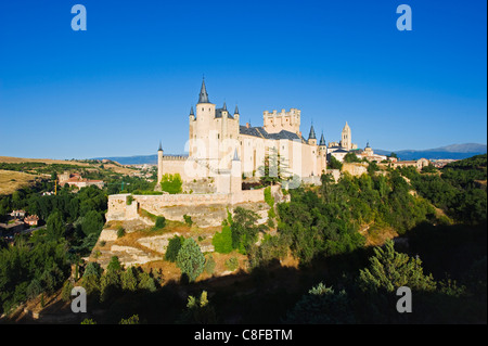 Castello di Segovia, Sito Patrimonio Mondiale dell'UNESCO, Segovia, Madrid, Spagna Foto Stock