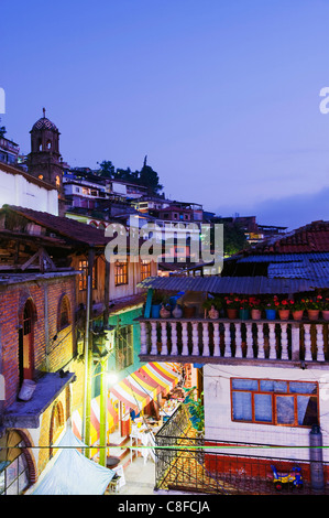 Isla Janitzio sul Lago de Patzcuaro Michoacan, stato, Messico Foto Stock