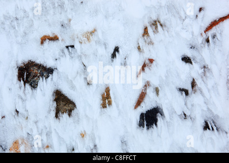 Il taglio, parte, montagna, monti Cairngorms, dettaglio, ghiaccio, ghiaccio-cristallo, ice-cristalli, Cliff, rock, Cliff, montagne, Glenshee, Foto Stock