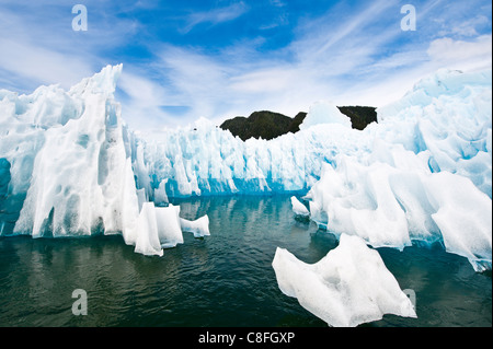 Iceberg in lecont Bay, a sud-est di Alaska, Alaska, Stati Uniti d'America Foto Stock