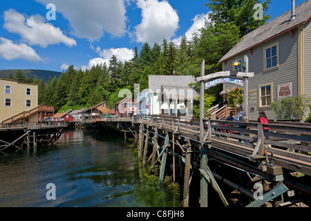 Creek street. Ketchikan. L'Alaska. Stati Uniti d'America Foto Stock