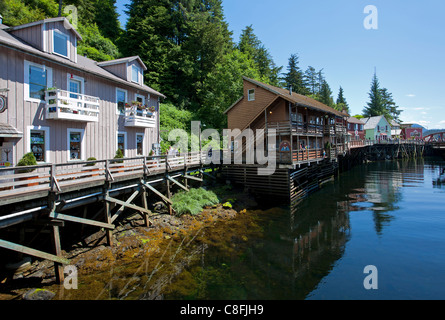 Creek street. Ketchikan. L'Alaska. Stati Uniti d'America Foto Stock