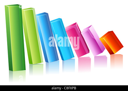 Illustrazione di business grafico su sfondo bianco Foto Stock