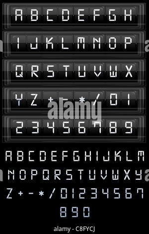 Illustrazione di testi astratti su sfondo bianco Foto Stock