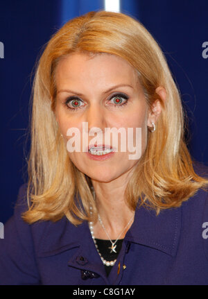 HELLE THORNING-SCHMIDT PRIMO MINISTRO DELLA DANIMARCA 23 ottobre 2011 edificio Justus Lipsius Bruxelles Belgio Foto Stock