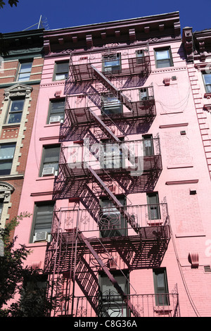 Fire sfugge, Soho, Manhattan, New York City, Stati Uniti d'America Foto Stock