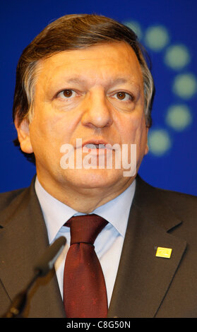 JOSE MANUEL BARROSO PRESIDENTE DEL PARLAMENTO COMM 23 ottobre 2011 edificio Justus Lipsius Bruxelles Belgio Foto Stock