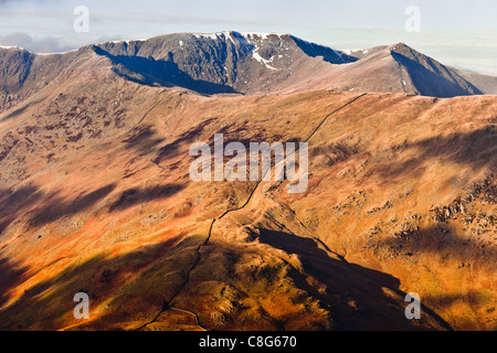 Birkhouse Moor, Helvellyn & Catstye Cam, Lake District inglese Foto Stock