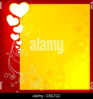 Illustrazione di astratta valentine card su sfondo astratto Foto Stock