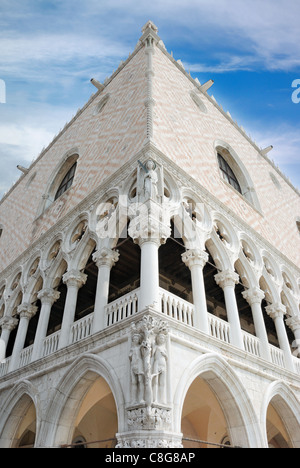 Frammento del Palazzo Ducale di Venezia, Italia. Foto Stock