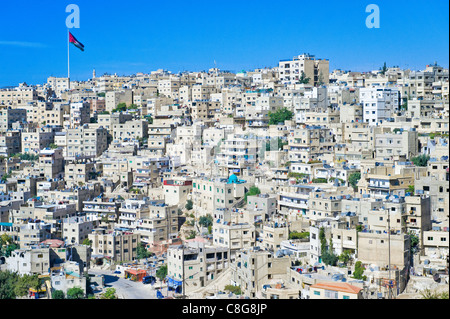 Skyline di Amman in Giordania Foto Stock