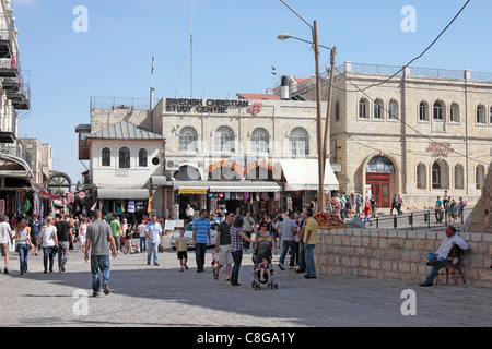 La svedese Christian Study Centre e il Christian Information Center appena dentro Porta di Jaffa e Gerusalemme Foto Stock