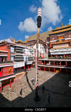 Monastero di Tashilumpo, Shigatse, regione autonoma del Tibet, Cina Foto Stock