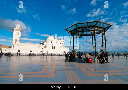 Djamaa El Djedid (Moschea del pescatore) sul luogo detto porta ad Algeri, Algeria, Nord Africa Foto Stock