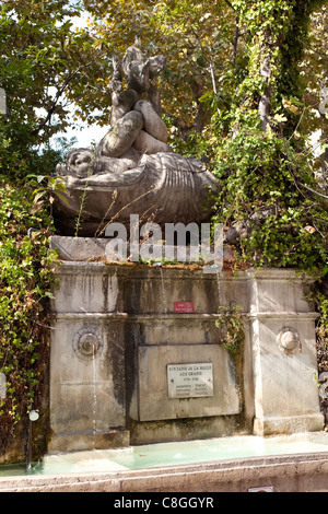 Fontaine des Trois Dauphins, luogo di Puget, Tolone Foto Stock