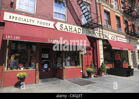 Sahadi società importatrice, Medio Orientale di Atlantic Avenue, ciottoli Hill, Brooklyn, New York City, Stati Uniti d'America Foto Stock