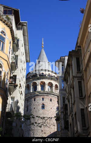 Istanbul, Turchia, Galata, torre rook, facciate, viaggi, turismo, rotondo, viaggi, turismo, Foto Stock