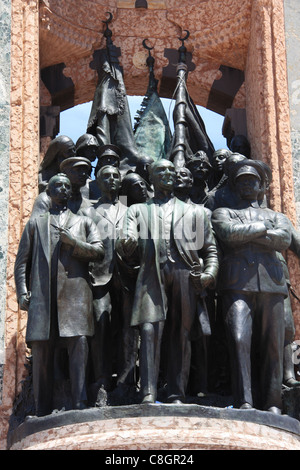 Istanbul, Turchia, Taksim, monumento, Atatürk, statua Foto Stock